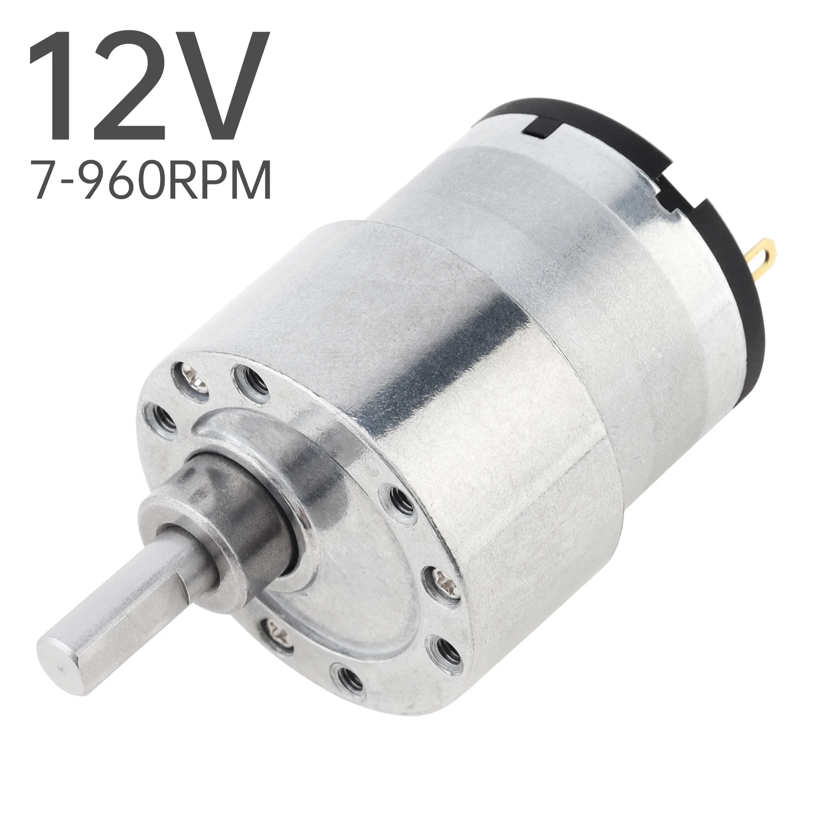 37GB-520 High Torque Gear Motor 12V 7RPM-960RPM Micro DC Motor Mini Reducer Motor for Electronic Engine Fan Gearbox