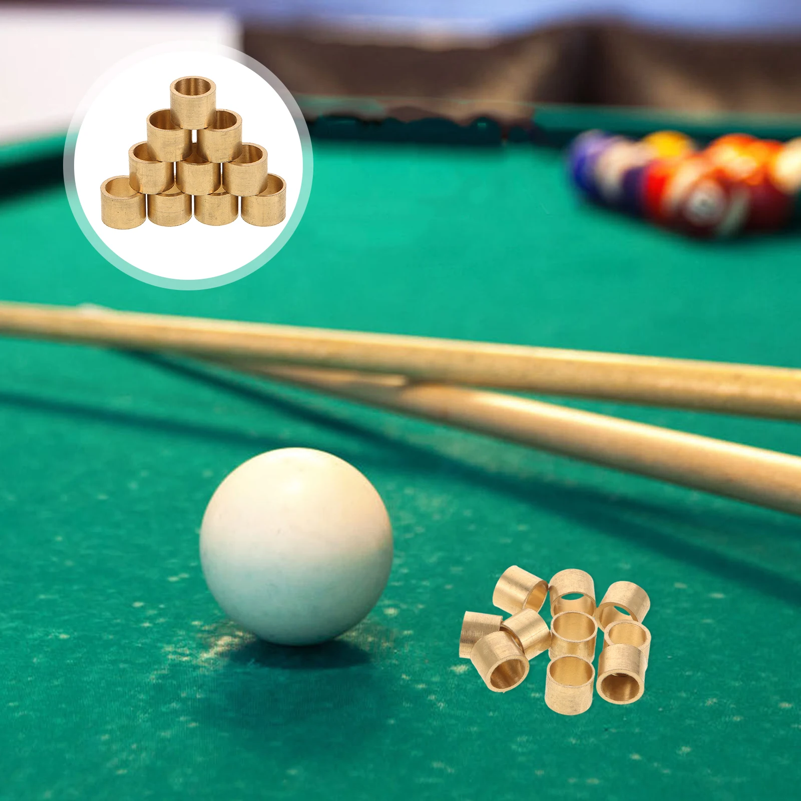 10Pcs Metal Billiard Replacement Ferrules Pool Cue Stick Accessories Snooker Parts for Cue Tips Repair and Control