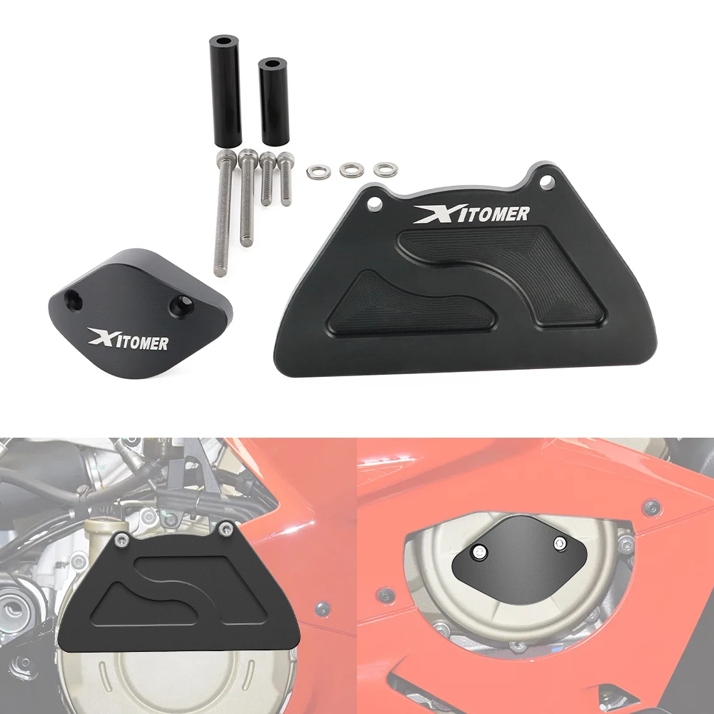 

For Ducati Panigale V4/S 2018-2025 Streetfighter V4/S 2023-2025 Motorcycle Clutch and Engine Cover Guards Engine Stator Cover