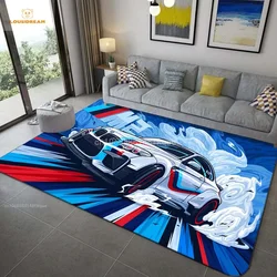 Alfombra con diseño de coche de carreras, alfombrilla antideslizante para dormitorio, sala de estar, cocina, decoración del hogar, F1