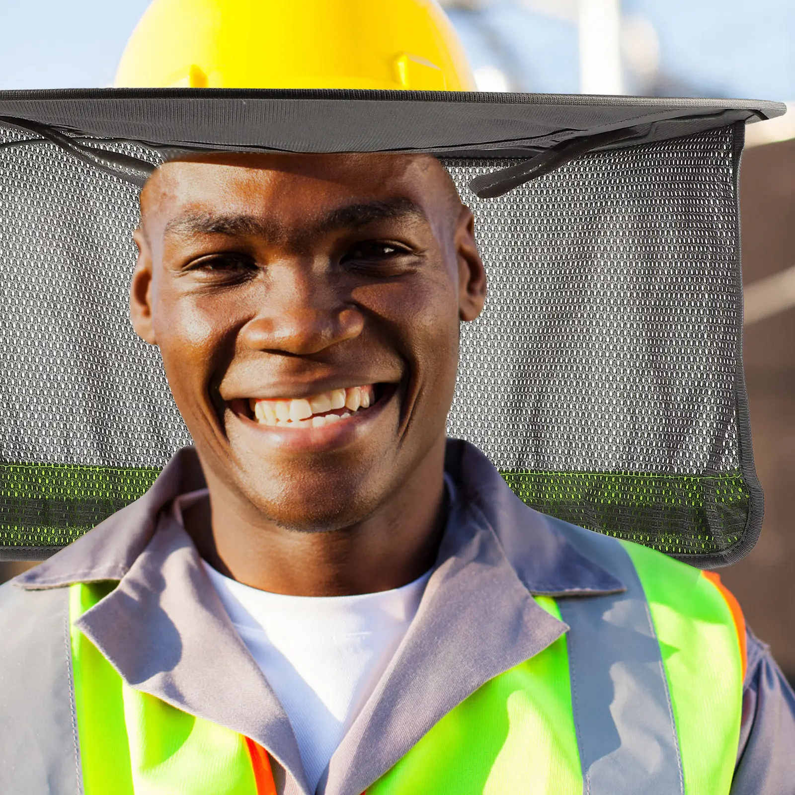 

Full Brim Hard Hat Shade Neck Protector Reflective Band Hard Hat Accessories Outdoor Safety Sun Protection Visor Cover