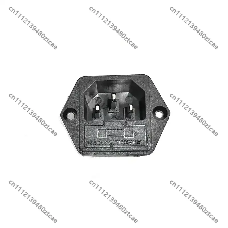 AC Power Socket With Fuse Holder 10A 250VAC AC-03 Copper Pin Cutout 32x28mm IEC Power Inlet Socket