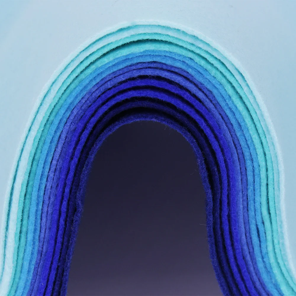 1.2mm Grey Blue Polyester Fabric Soft Felt,DIY Cloth For Home Sewing Dolls &Crafts, Toys Wedding Decoration Material