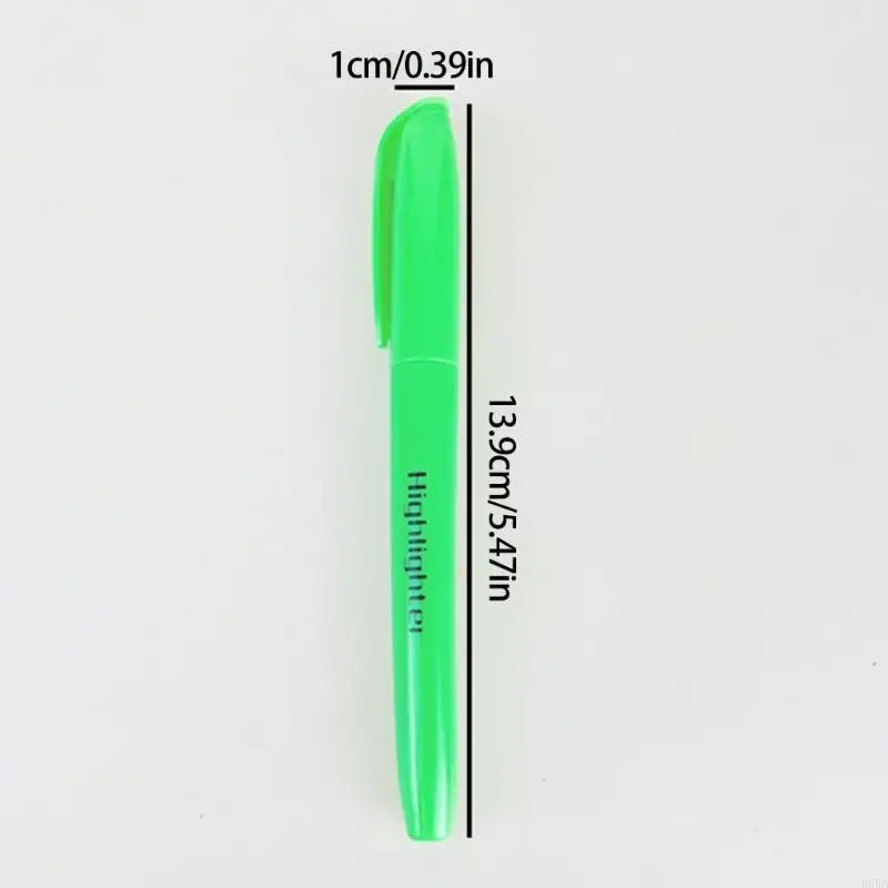 D5BB 6PCS 형광펜 펜 넓은 끌로 잡힌 팁 노트북 플래너 저널 캘린더 메모를위한 빠른 건조 마커