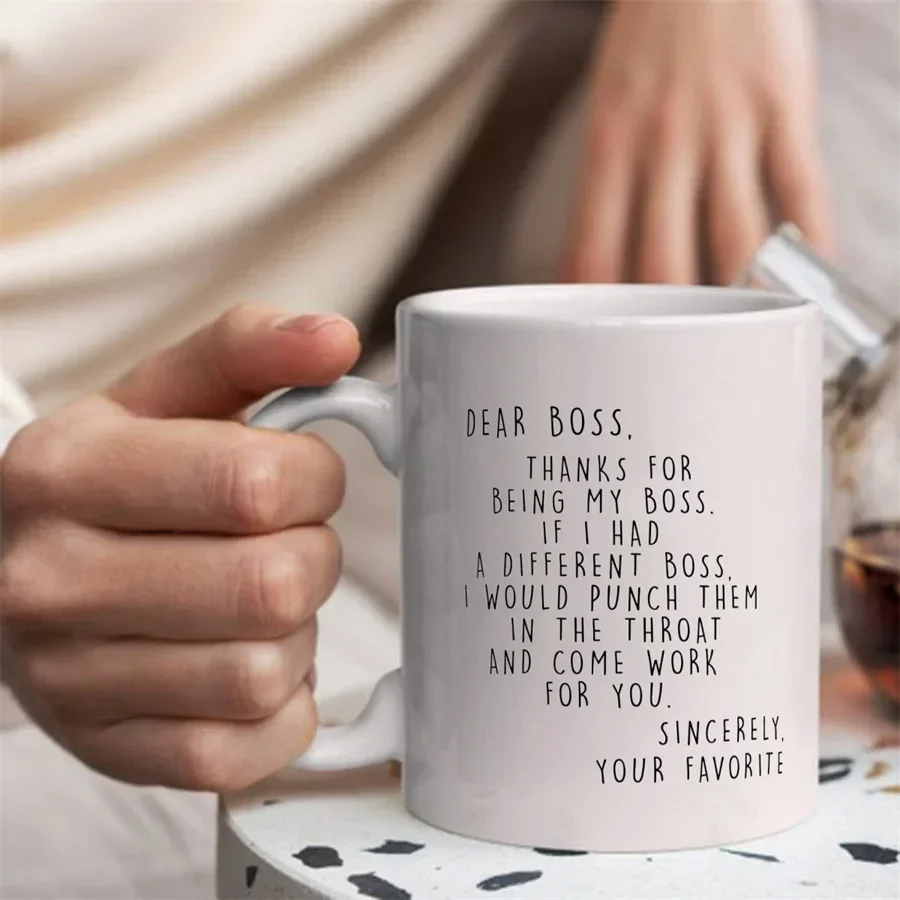 Worlds Best Boss Mugs For Men Women Boss Lady Birthday Gifts Novelty Coffee Ceramic Tea Cups White 11 oz mug