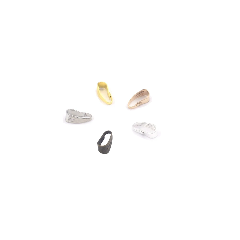 100Pcs/lot 7 8 9mm Pendant Bails Accessories Supplies Clasp Clips Connectors For Jewelry Making Finding