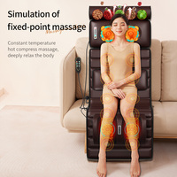 Massage Mat with Heat 10 Vibrating Nodes Full Body  with Adjustable Pillows Heating Pads, for Neck, Leg &Back mother's day gifts