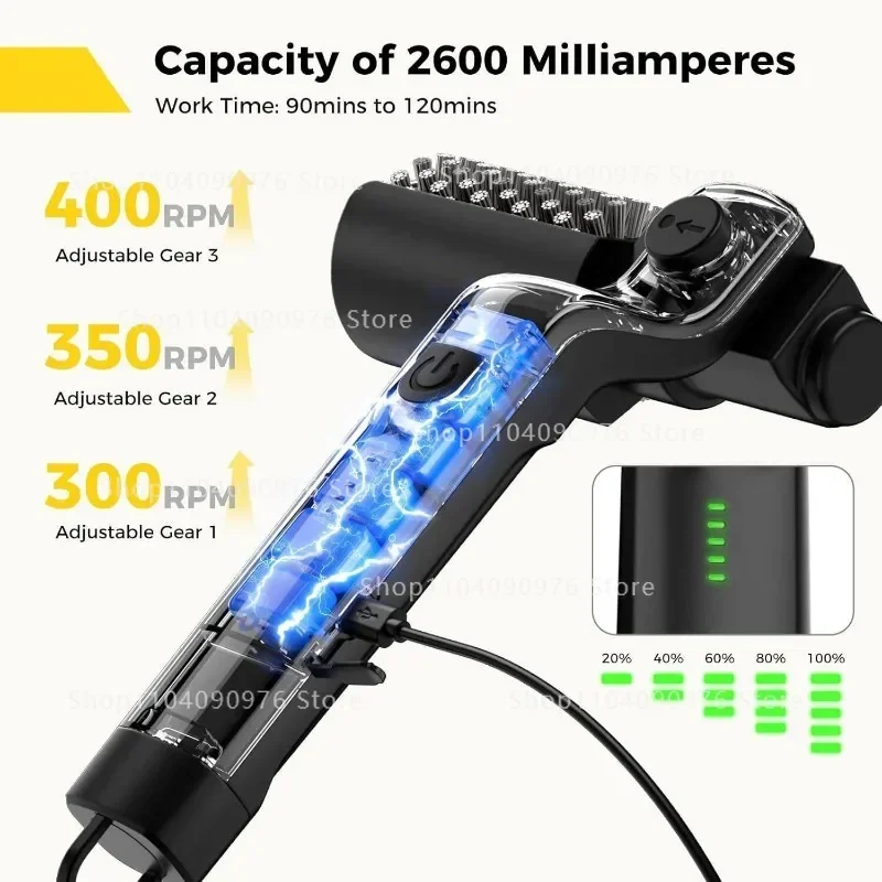 2026 new cross-border explosion electric barbecue brush cleaning barbecue grill rotating vibration heavy oil brush home cleaning