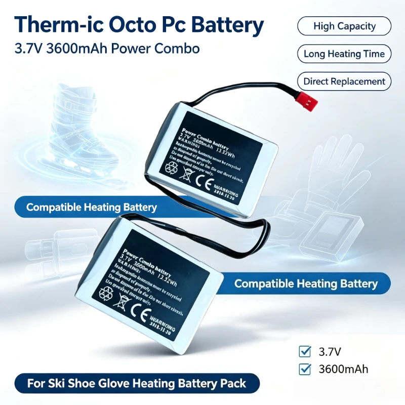 3.7V 3600mAh for Therm-ic Octo Pc Power Combo Ski Shoe Glove Heating Battery High Quality Battery