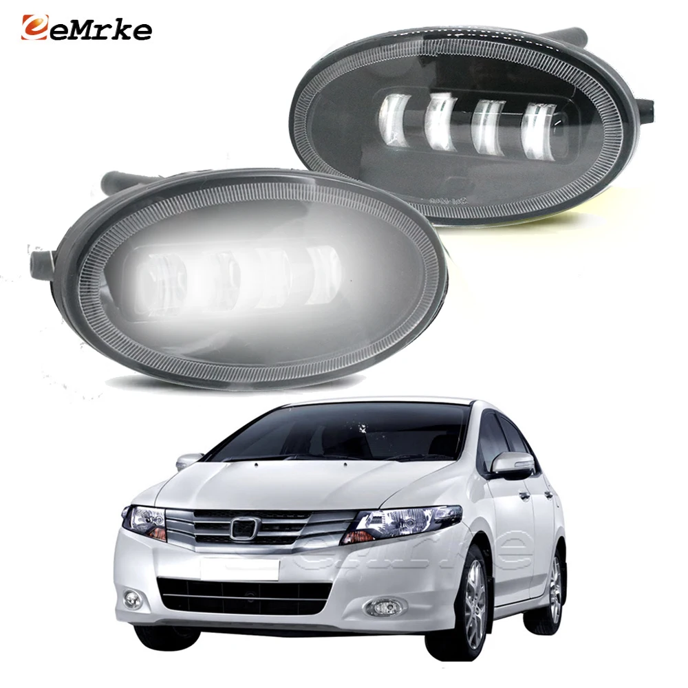 

2x Led Fog Lights PTF DRL Headlights White Yellow Color for Honda City Classic Ballade, City VTi-L AU-spec 2009 2010 2011 2012