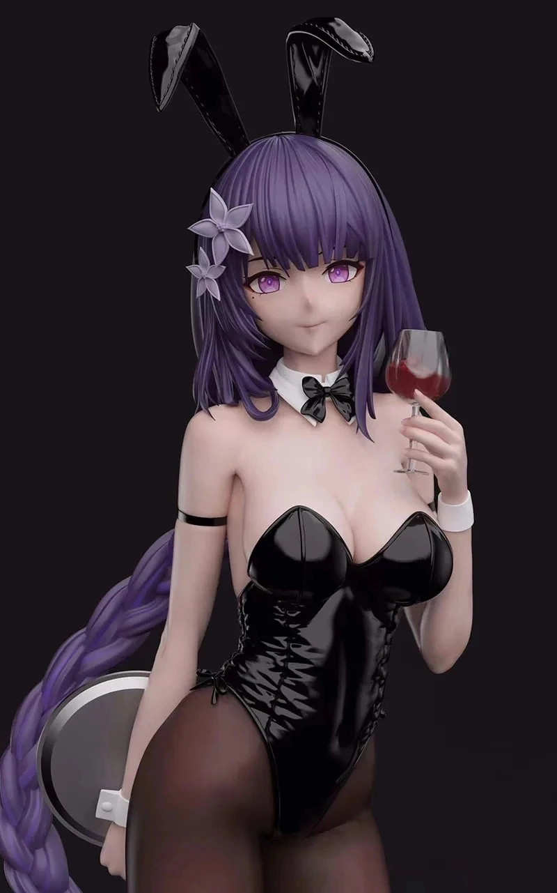

1/4 B-STYLE Фиолетовая длинная коса для девочек Raiden Shogun Bunny Ver. Аниме-фигурка Bare Leg Makaizou Complete 18+