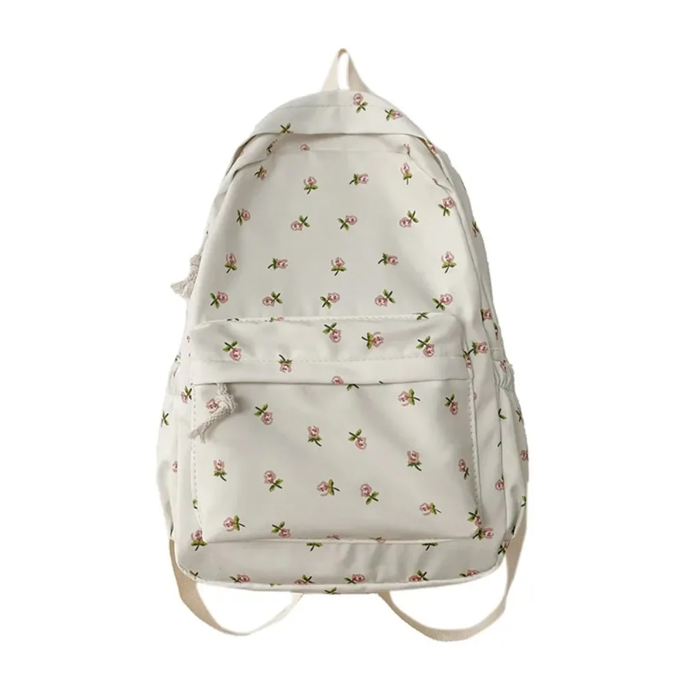 

Nylon Backpack New Simple And Fresh Large Capacity Backpack For Junior High School Students Small Floral Backpack