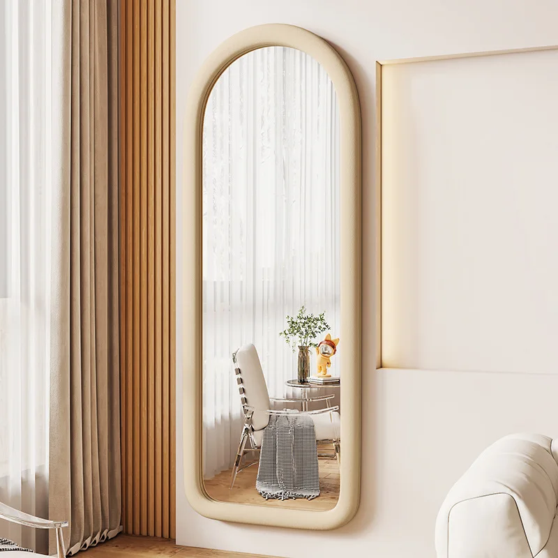 YFY full-length mirror flannel arch mirror full-body floor  living room bedroom wall-mounted special-shaped  simple