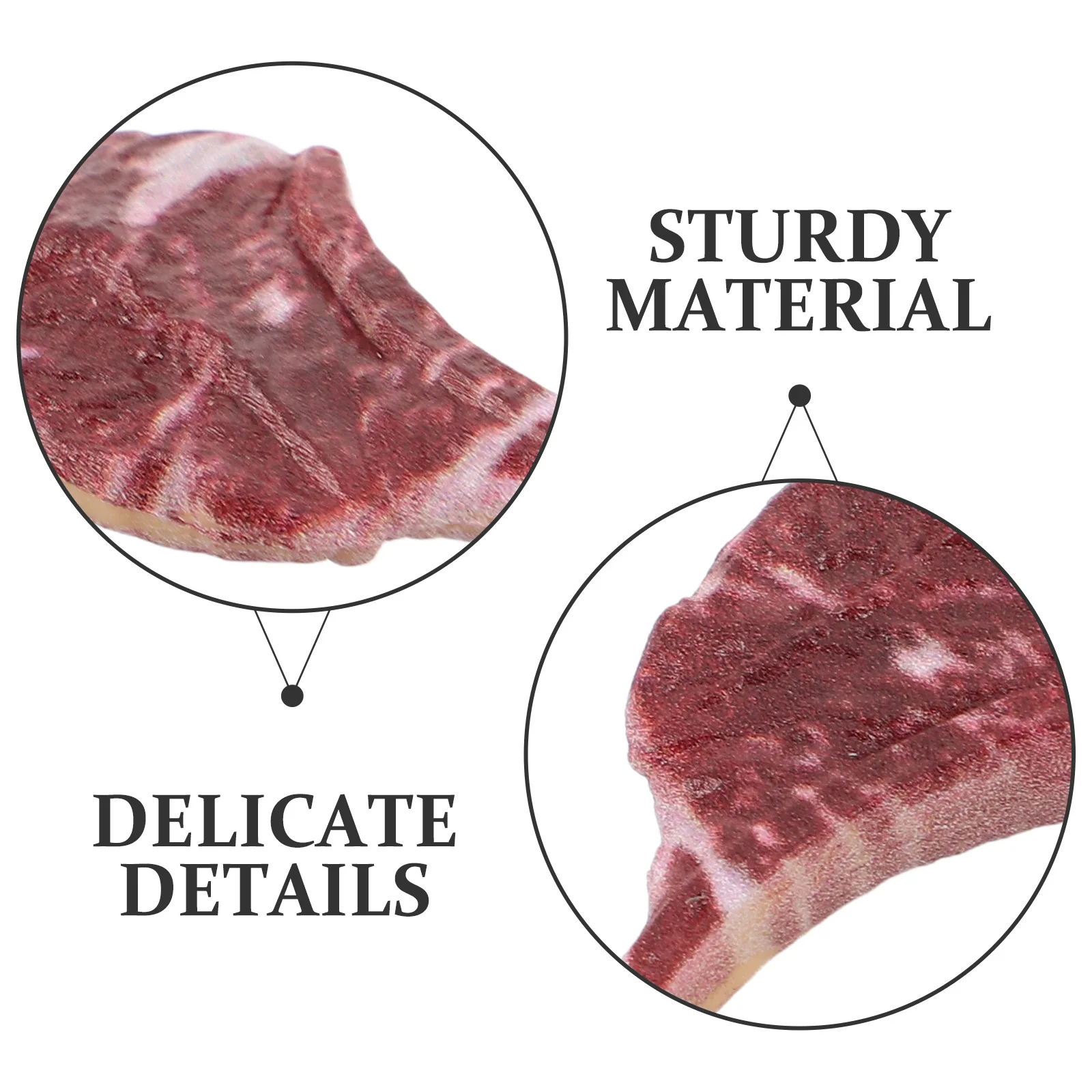 20st miniatuur steakset realistisch nep vlees koken gesimuleerde barbecue voedsel rekwisieten voor poppenhuiskeuken - kunstbiefstuk