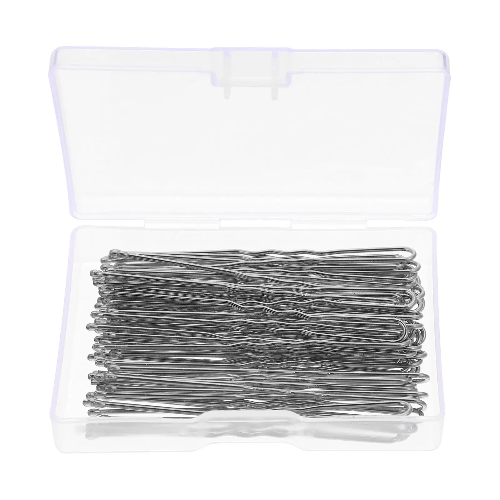 

U-shaped Alloy Hairpins 3 Boxes Bow Clip Salon Use Fork Hairstyling Tools Silver Simple Accessories Travel Party