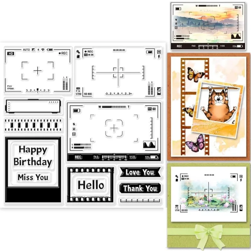 1 arkusz obiektyw aparatu wyczyść znaczki Vintage przezroczyste silikonowe gumowe znaczki z słowami błogosławieństwa tekst dla DIY Scrapbooking zdjęcie