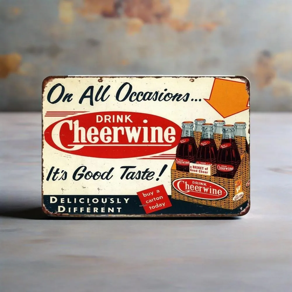 SodaNostalgiaPro تشيرواين الصودا الاستنساخ | تذكارات الإعلان عن المشروبات الرجعية | مثالية لمحلات الصودا وحلوى الطعام #4