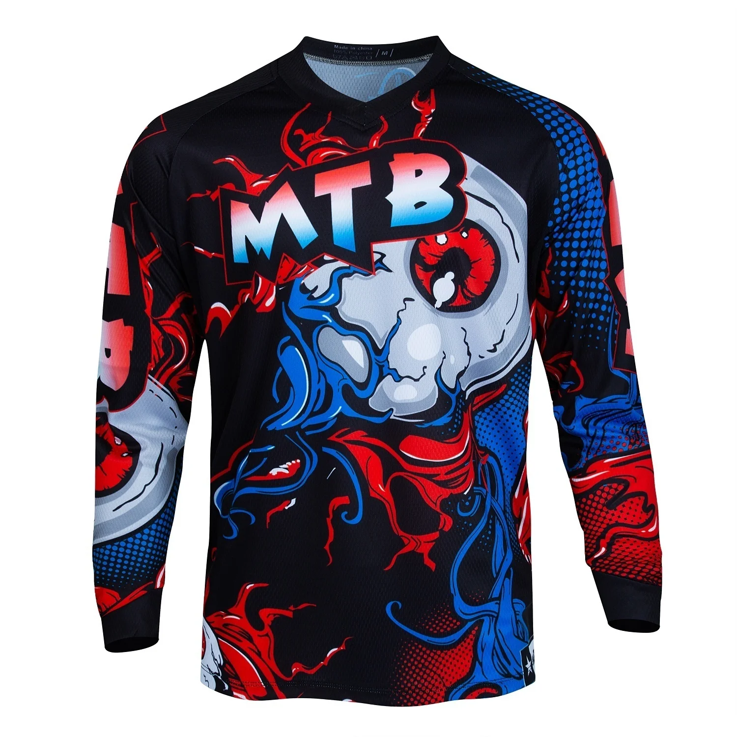 MTB 스포츠 긴팔 상의 트렌디한 그래피티 스타일 통기 - Cycling Gear Shop 리뷰 및 가격