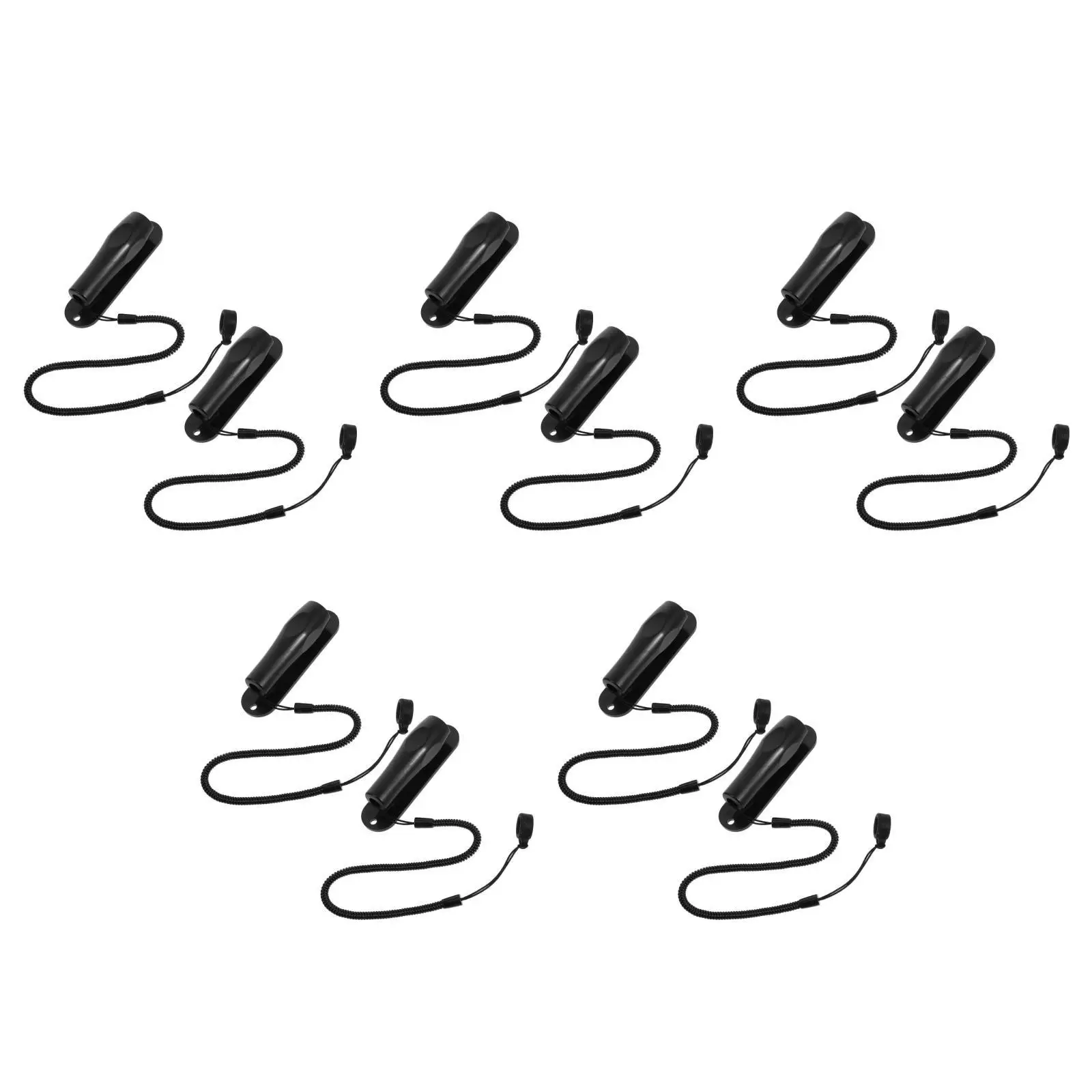 

5pcs 5 Count Elastic Lanyard Pen Carpenter Pencil Clip Holder for Professionals Black Necklace Work Anti-loss Attendants