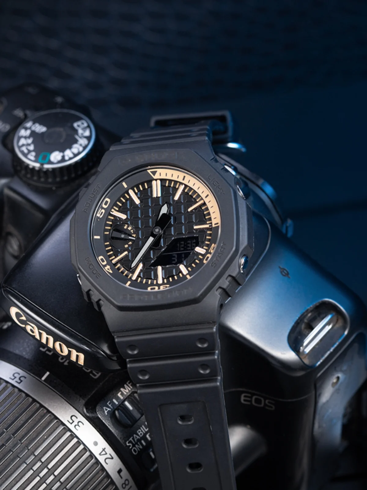 

Для модифицированных игловых ногтей Casio GA2100, внутренняя тень, высококачественный круглый циферблат, модный фермерский дубовый циферблат в морском стиле