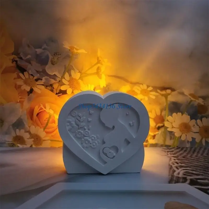 

H7ED Mother's Pregnancy Scented Molds Mother's Day Silicones Mould Casting Mould Craft Supplies for Home Decorations
