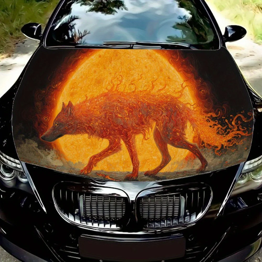 

Lava - Like Wolf by Sun,Car Hood Decal, Self-Adhesive Waterproof PVC Car hood Sticker,Car Decoration Scratch Resistant Sticker P