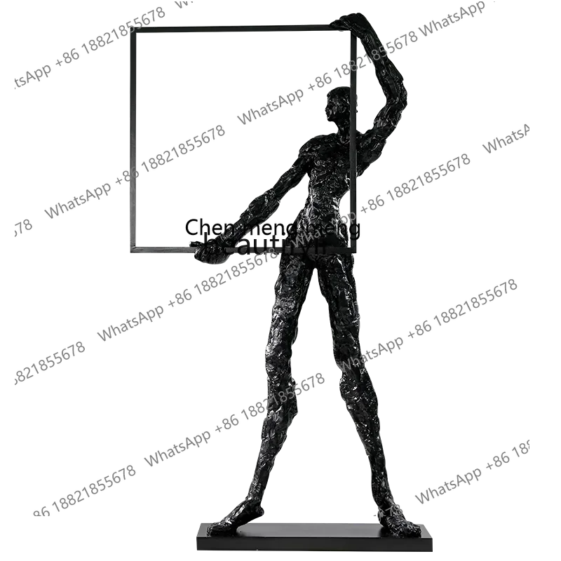 X  R0R Floor-to-ceiling ornament shop opens, gift hall corridor aisle, modern simple large-scale figure sculpture