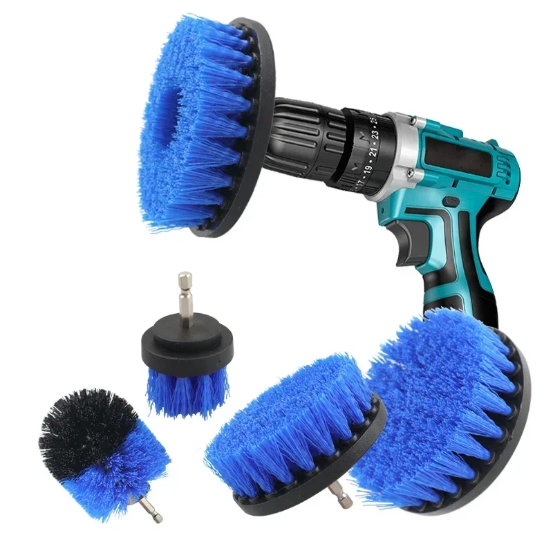 Accesorio de Cepillo de Taladro Suave de 4 Pulgadas para Limpiar Alfombras, Cuero, Tapicería, Vidrio, Neumáticos de Automóvil, Fregadora Eléctrica