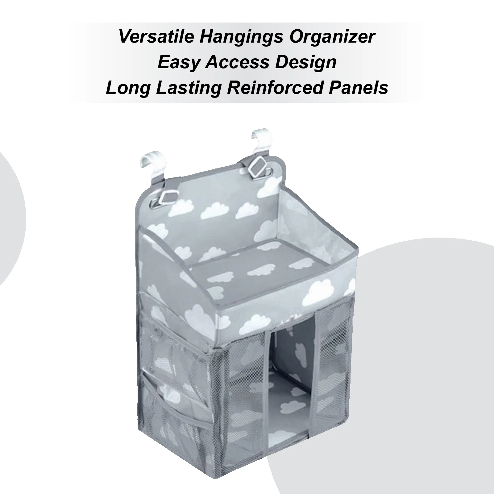 مكدس الحفاضات قابل للتعديل متعدد الجيوب منظم تخزين مستلزمات الأطفال تغيير طاولة الحضانة مكدس الحفاضات لحضانة باب الحائط #1