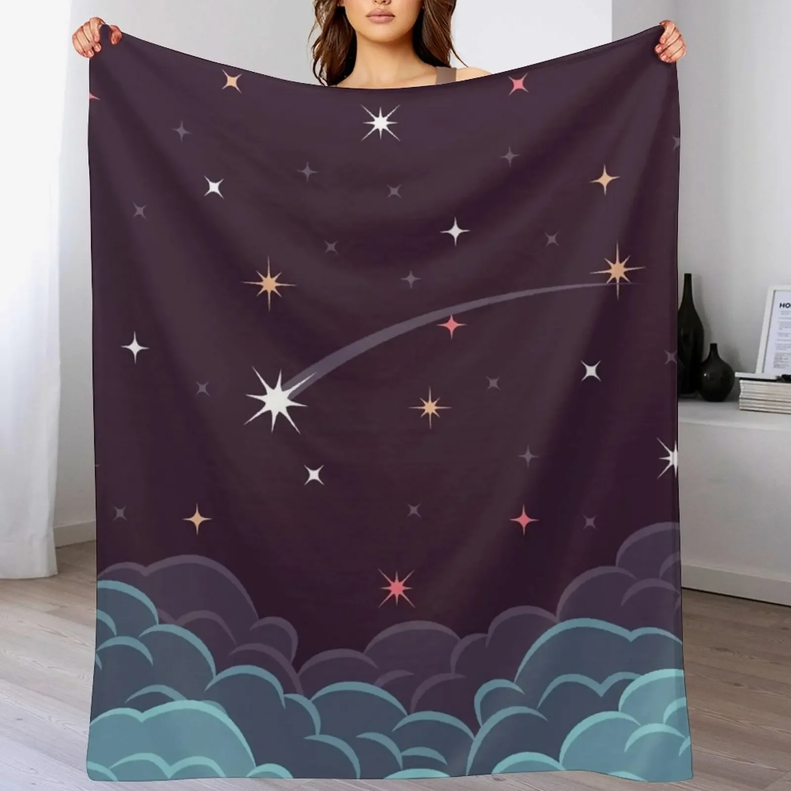 Falling Star Throw Blanket for sofa wednesday Blankets