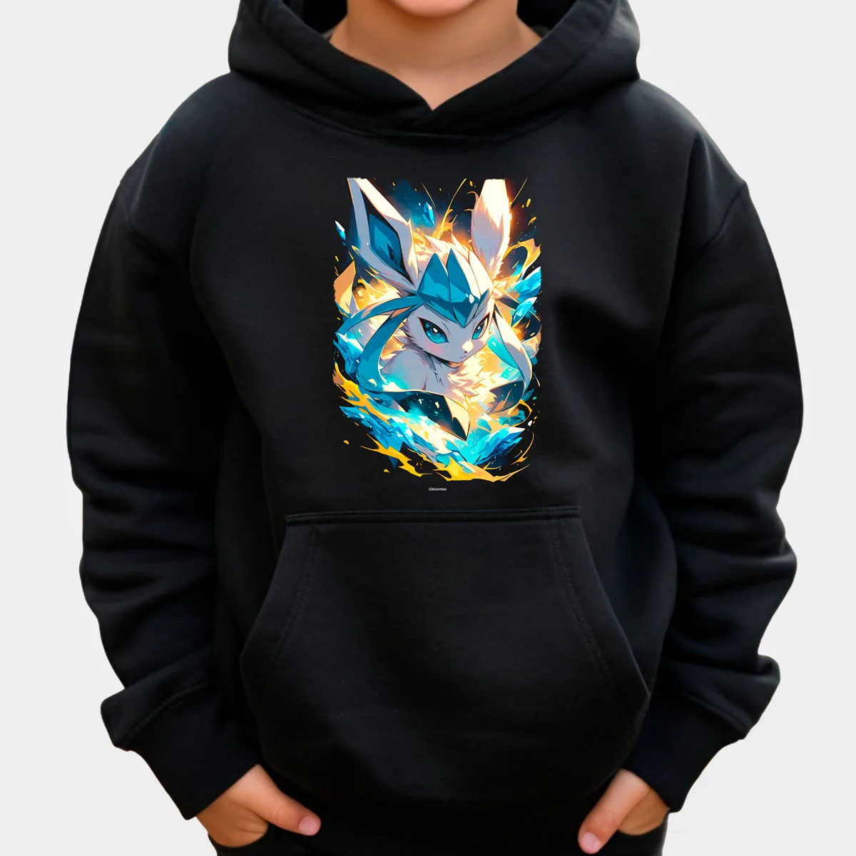 بوكيمون أنيمي لوكاريو قلنسوة من القطن لون أسود مع تأثير الهالة النارية القتال الديناميكي تشكل فضفاض صالح ملابس منزلية غير رسمية #4