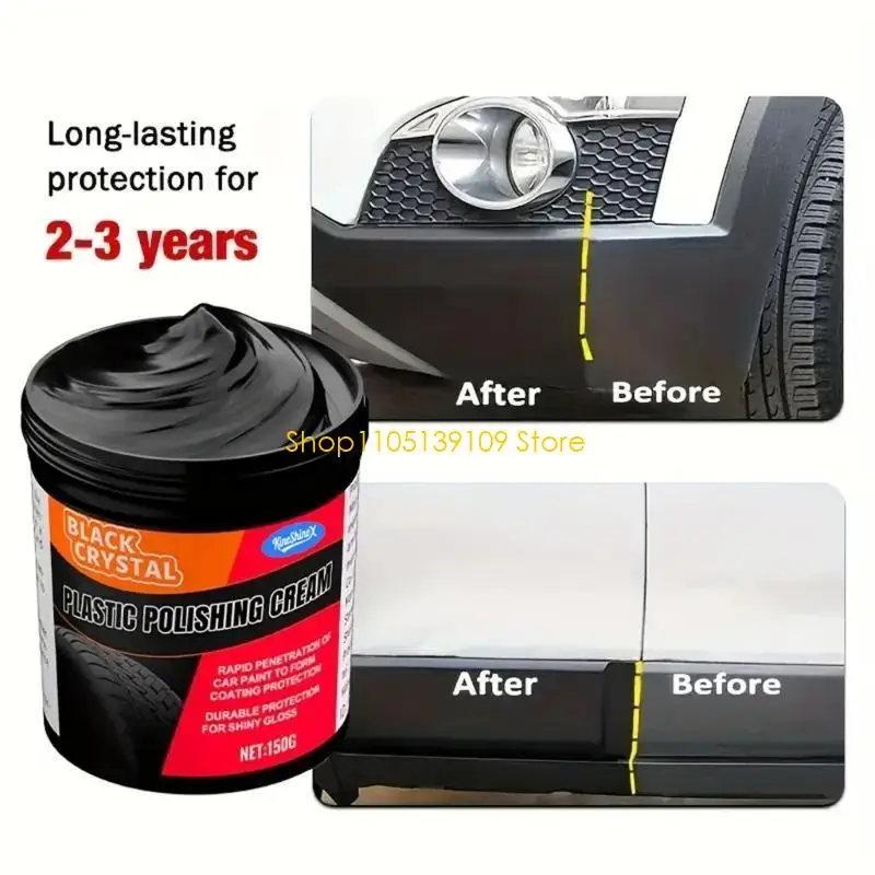 P5ED Car Scratch Remover Long Lasting Tire Gloss Interior for Plastic Rubber Surfaces，Long Lasting Tire Gloss Restoration