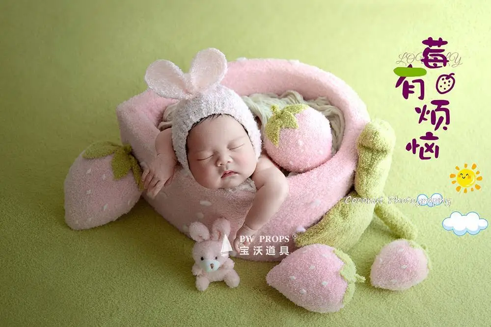 Children photography props hat pants doll multiple sets newborn full moon 100 days photo clothes