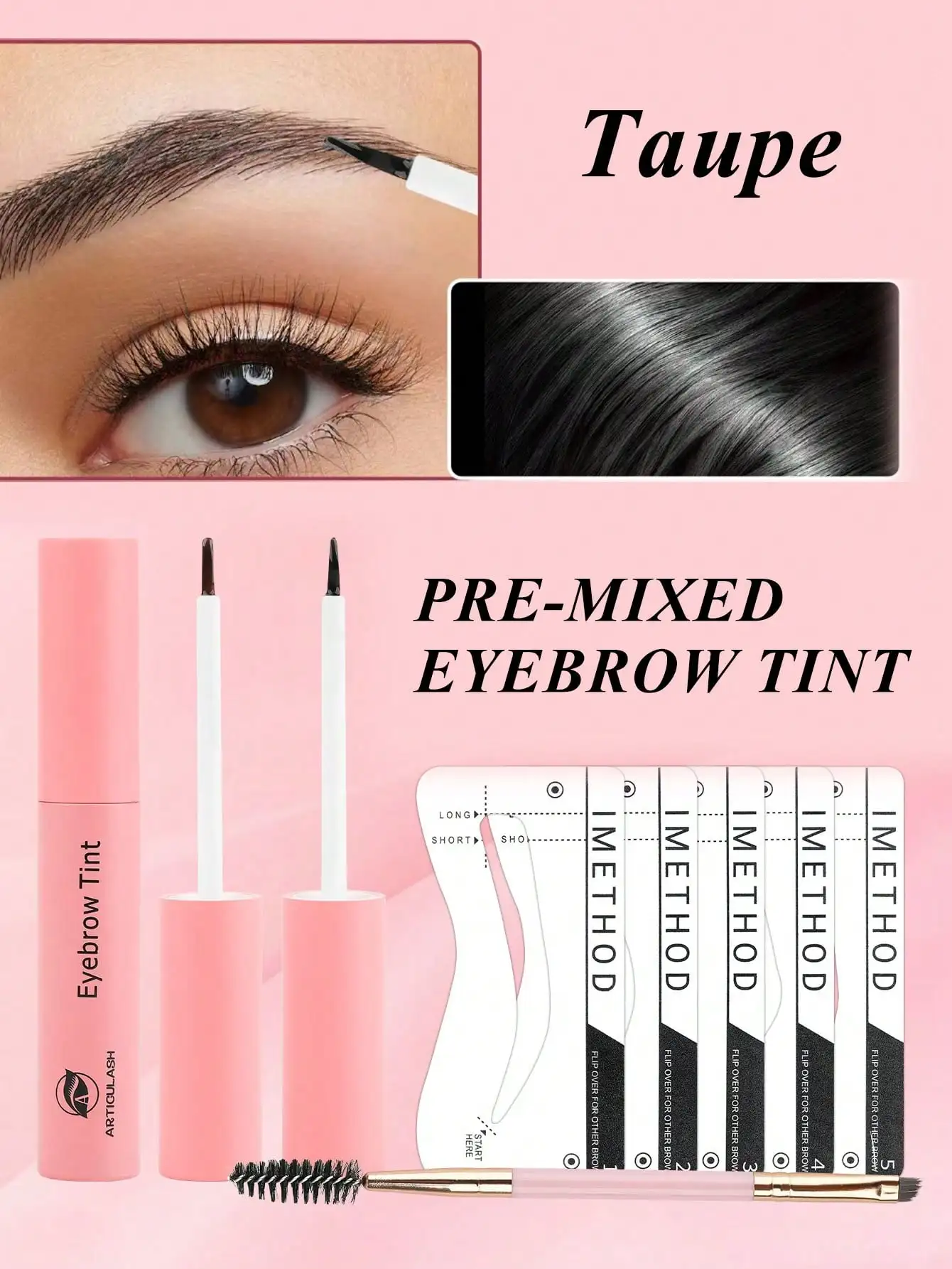 7 stuks, Instant Brow Tint Dye Premixed Eye Brow Tint Langdurige 7 dagen Gel Wenkbrauw Tint, Wenkbrauw Make-up, Niet-Vlekkerige Brow