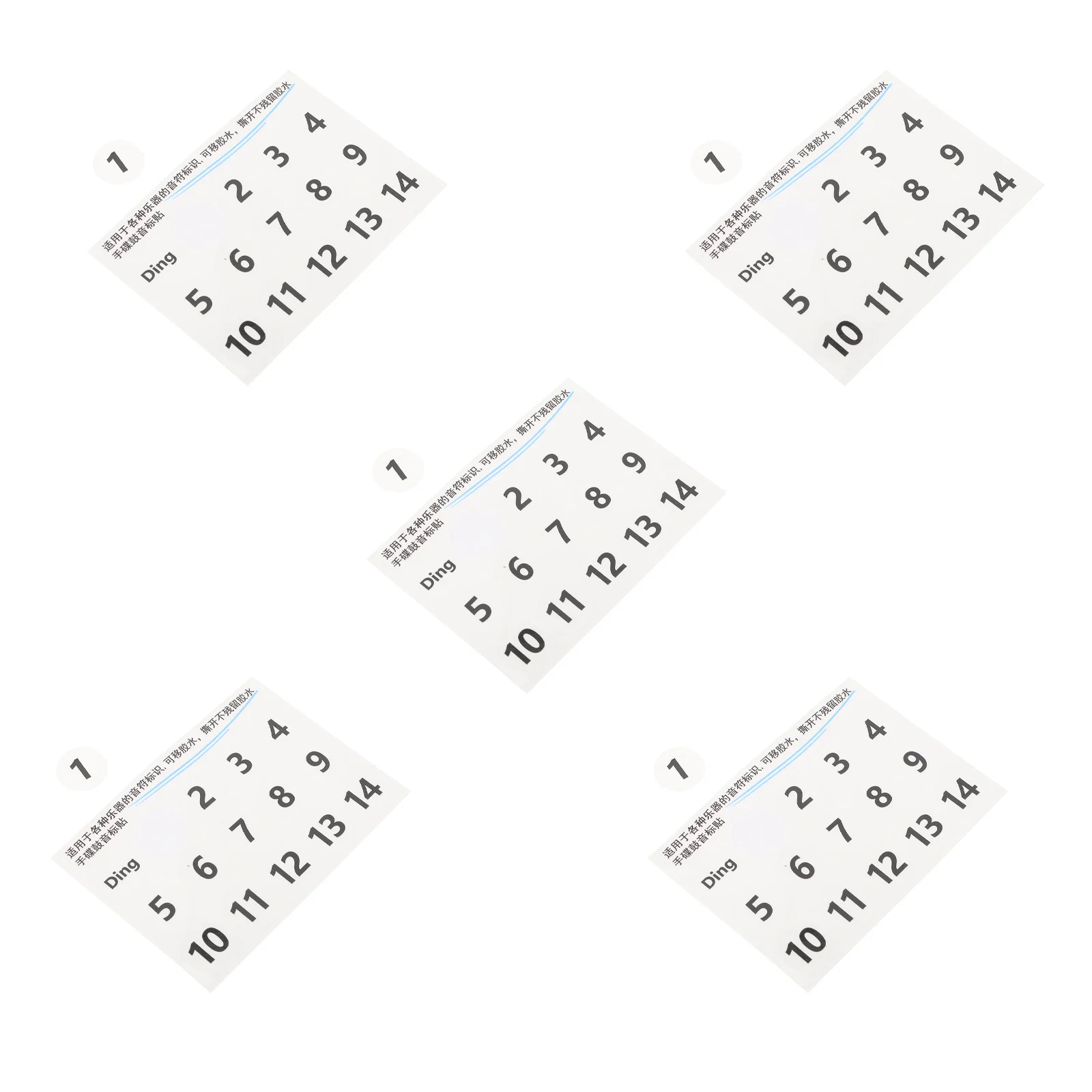 5 أوراق Handpan طبل مقياس ملصقات أسود عدد ملاحظة تسميات للإزالة قرع التدريب الشارات للمبتدئين التدريس