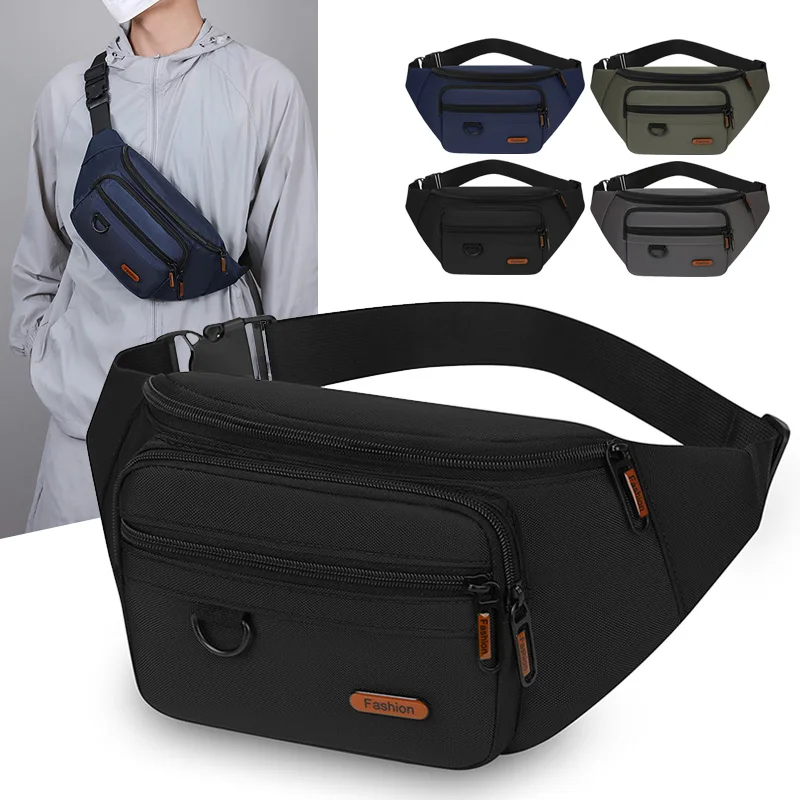Riñonera impermeable para hombre con correa ajustable para viajes, deportes, correr, riñonera de acceso rápido para exteriores