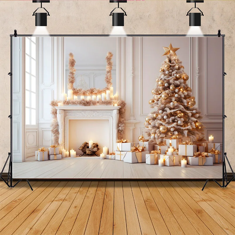 

ZHISUXI Christmas Day Indoor Photography Backdrops Living Room Restaurant Exterior Wall Photo Studio Background Props QS-55