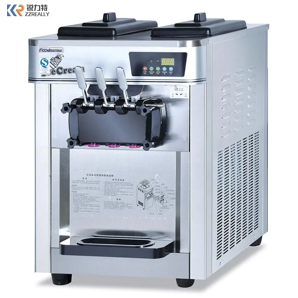 

Hot Sale High Quality Wholesale Commercial Ice Cream Machine 3 Flavor Soft Serve Ice Cream Maker Machine