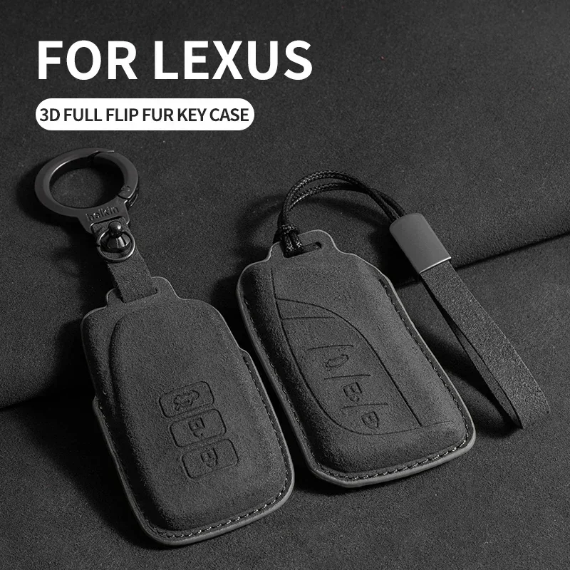 

Car Key Case Cove For Lexus NX GS RX IS ES GX LX RC 200 250 350 LS 450H 300H Suede Car Keychain Accessories