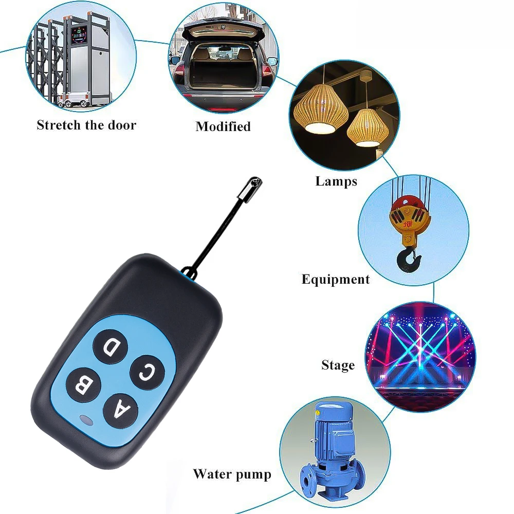 Garage Door Remote Control Duplicator 286MHz-868MHz Multi-Frequency Code Grabber Clone Gate