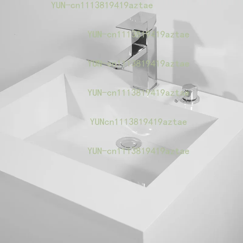 Square Wudu Stone Floor Standing Pedestal Foot Wash Basin Sanitary Sink Bucket