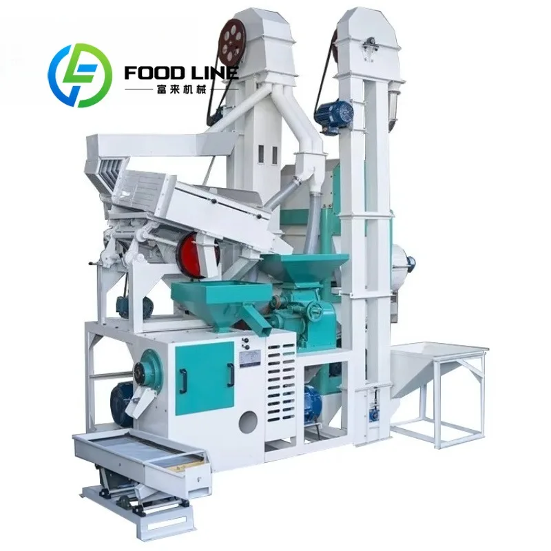 Combined Rice Mill All‑In‑One Machine Centralized Dust‑Removal Structure Clean Working Environment Compared With Split Rice