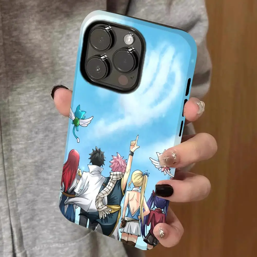 

Anime fairy tail Phone Case Double-layered 2-in-1 Film Case For IPhone 16 15 Promax 14 13 Pro 12 11 plus Samsung S Covers