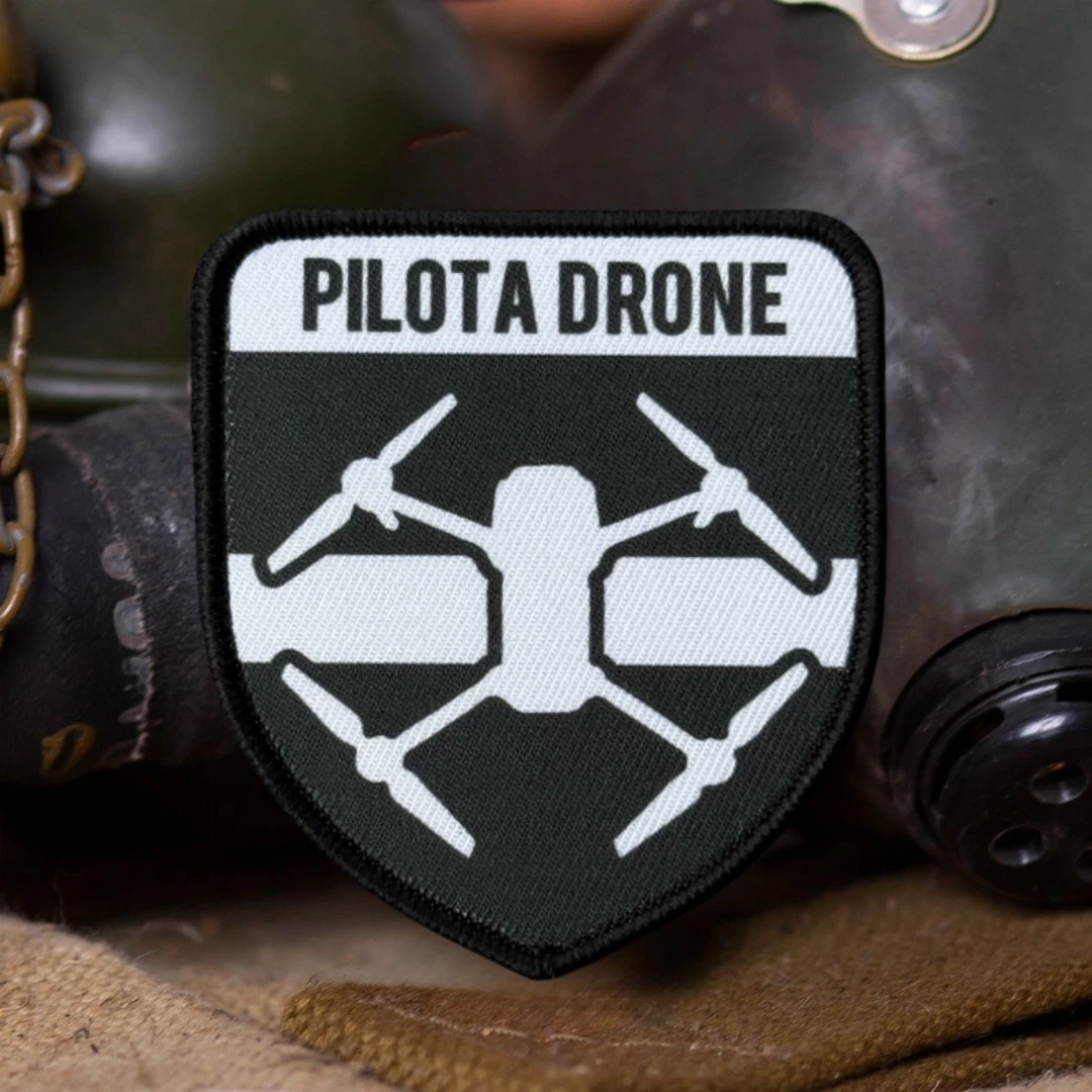 Parche moral táctico piloto de dron impreso gancho y bucle militar - imagen 2