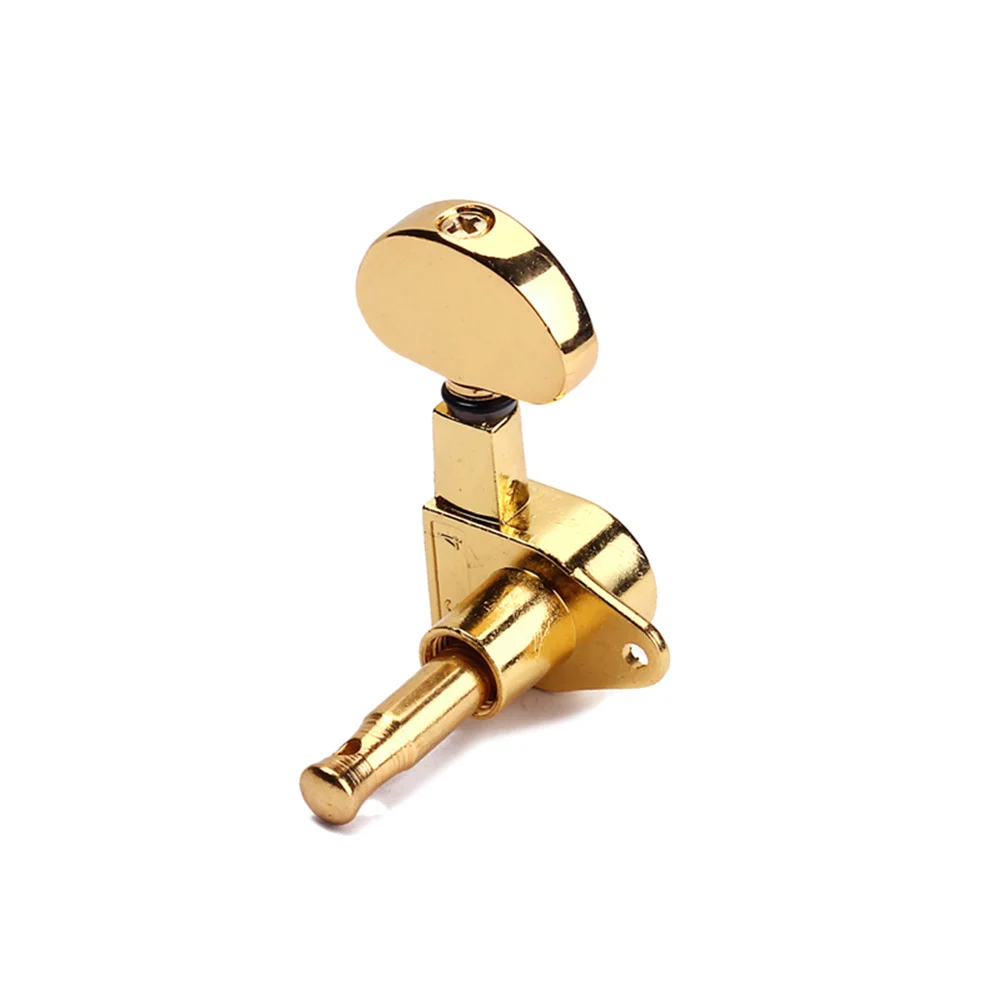 

Set of 6 Golden Guitar Tuning Pegs Zinc Alloy Heads Universal Size Fits Electric Acoustic Guitar Half Moon