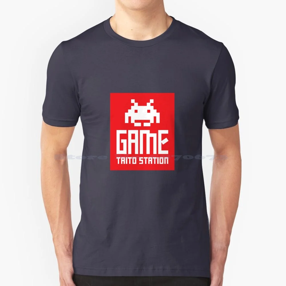 Camiseta de la estación de Taito, camisa de 100% algodón, videojuego Arcade, cultura Pop, Ps4