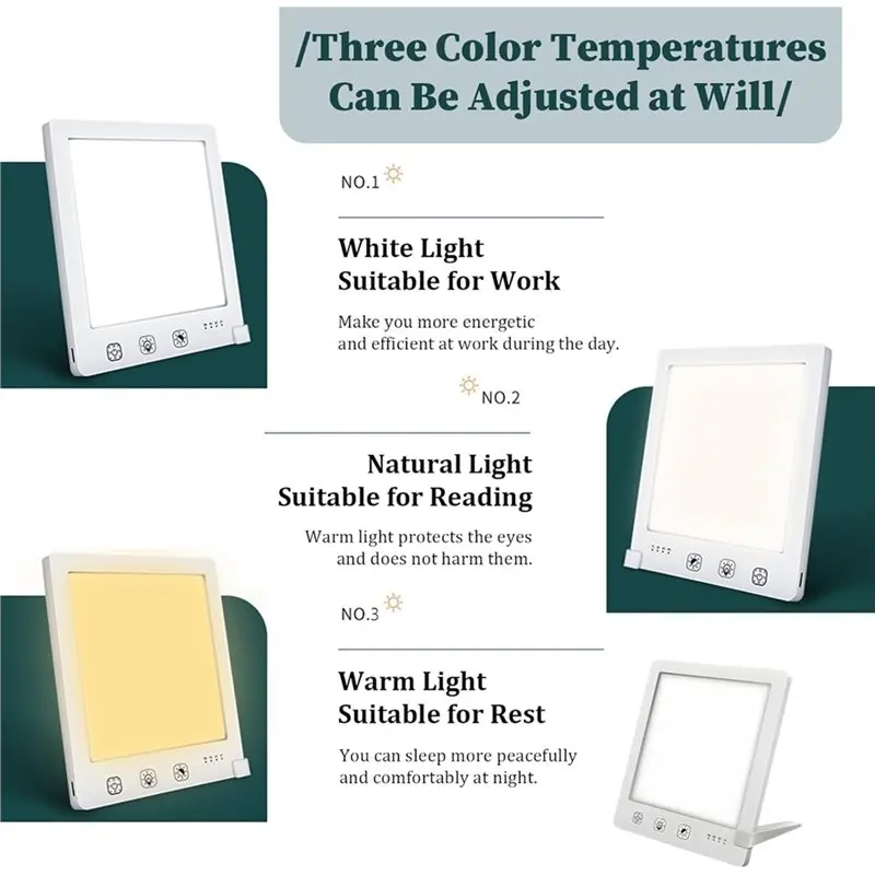 Premium-Therapy Natural Full-Spectrum Light UV-Free LED For Home Office Desk Bedside US Plug