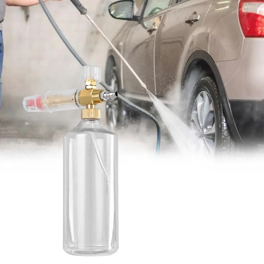 Thick Handle Car Washer Foam Generator 1L High Foaming Snow Foam Lance Empty Bottle Clear Foamer Sprayer Car Cleaning Accessory
