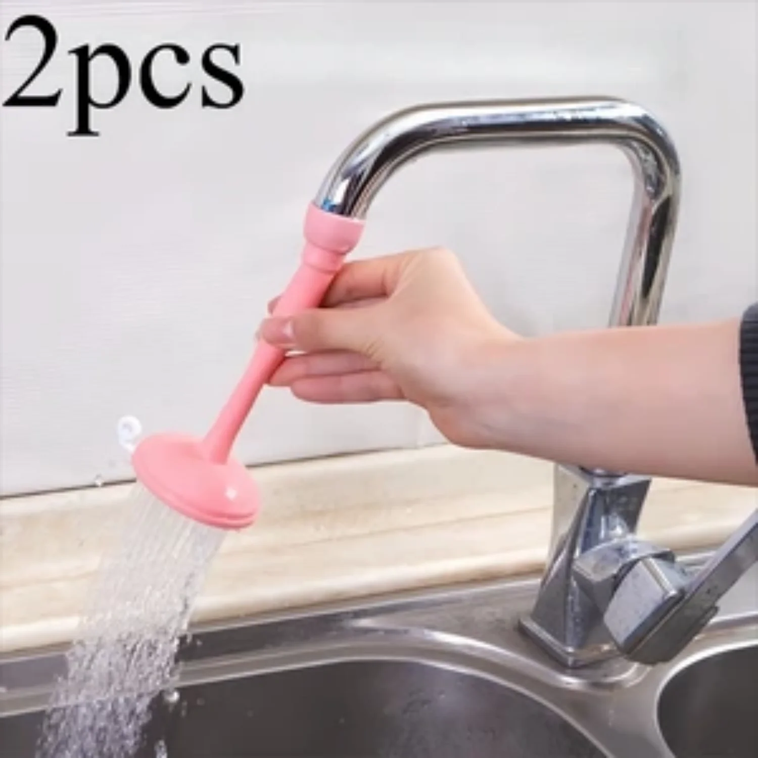 Two Faucet Extension Showerheads, Adjustable and Extended Household Tap Water Filter Showerhead, Bathroom Faucet Showerhead, Water-Saving Rotating Tap Water Showerhead, Water Device Water-Saving Valve Extender, Very Suitable for Daily Use