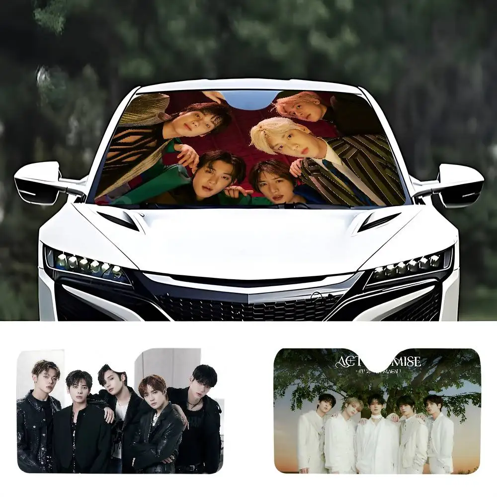 Kpop T-TOMORROW-S X T-TOGETHER-S TXT سيارة الشمس الظل نافذة أمامية ظلة لمعظم السيدان SUV كتل ماكس الأشعة فوق البنفسجية